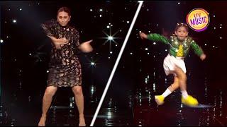 Karisma dances with Florina - Who danced better?  Super Dancer  Featuring Karisma Kapoor