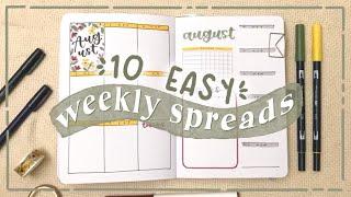 10 WEEKLY SPREADS FOR YOUR BULLET JOURNAL  Weekly Bullet Journal Bullet Journal Weekly Setup Ideas