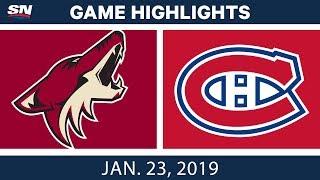 NHL Highlights  Coyotes vs. Canadiens - Jan. 23 2019