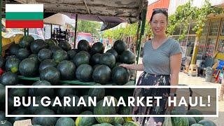 Grocery Shopping in Bulgaria - Open-Air Market Haul Summer 2022