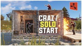 Rust - My CRAZIEST SOLO START Ever Solo Base Defense & More