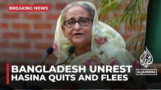 Bangladesh PM Hasina has resigned and left the country Reports