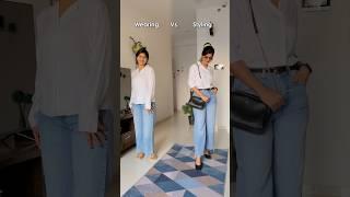 White Shirt & Denim Outfit  Wearing Vs. Styling 