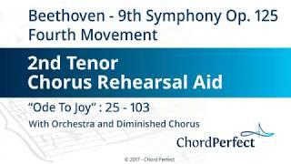 Beethovens 9th Symphony Op 125 - 4th Movement - Ode to Joy - 2nd Tenor Chorus Rehearsal Aid