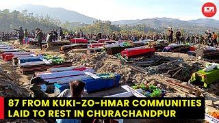 Manipur violence Bodies of 87 Kuki-Zo people laid to rest in Churachandpur amid tight security