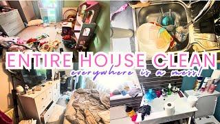 WHOLE HOUSE CLEAN WITH ME - LOTS OF CLEANING MOTIVATION