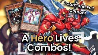 Yu-Gi-Oh HERO Deck Combo Guide Part 2 - A Hero Lives Combos You Should Know 1 Card and Full Combo