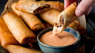 Cheeseburger Spring Rolls Recipe = One of my favourite Disney foods