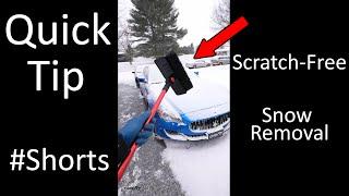 How to Remove Snow WITHOUT Scratching your Car #Shorts