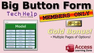 Announcing Big Button Form BBF Gold Member Bonus Extended Cut for Microsoft Access