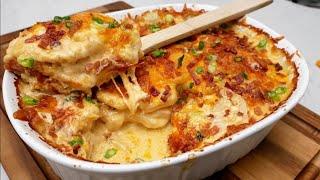 How to Make Loaded Scalloped Potato Casserole  EASY Scalloped Potato Casserole Recipe