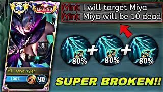 MIYA NEW BUILD S33 YIN WANT TO SEE MIYA TOP GLOBAL MIYA VS GLOBAL YIN#mobilelegends