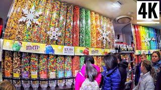 ⁴ᴷ⁶⁰ M&MS World Candy Store in Times Square New York City Walking Tour CHOCOLATE LOVER DONT MISS