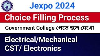 Jexpo 2024 Choice Filling for Government College CST MechanicalElectricalElectronics Seatcollege