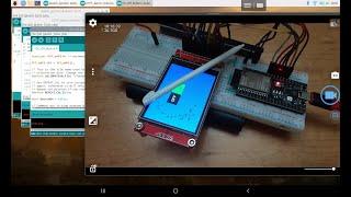 ESP32-S2 arduino-esp32 display on ILI9341 SPI TFT with Touch using TFT_eSPI Library.