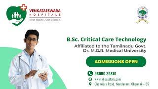 Allied Health Science Courses  B.Sc. Critical Care Technology  Venkataeswara Hospitals