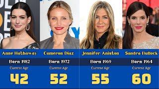 Age of Famous HOLLYWOOD Actresses Oldest to Youngest #hollywood