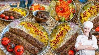 طرز تهیه کباب کوبیده تابه ای خوشمزه و حرفه ای  با این روش میتونی بدون سیخ یه کباب نرم درست کنی