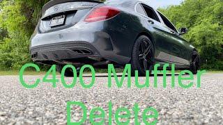 Mercedes C400 Muffler Delete Start up Revs & More