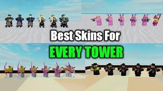 Best Skin For Every Tower - Tower Defense Simulator Roblox OUTDATED