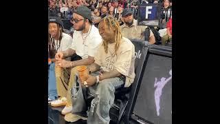 LIL WAYNE courtside for the Aces vs. the Wings  #shorts