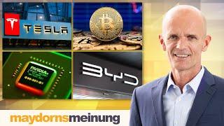 maydornsmeinung Bitcoin Nvidia Gamestop Faraday Robinhood Tesla BYD Polestar Redcare