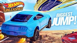 Hot Wheels Unleashed - Making The BIGGEST JUMP Ramp Gameplay