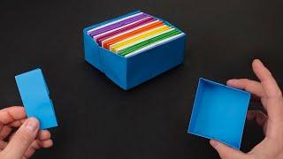 how to make a paper box easy origami paper boxorigami Box #trending #viral #craft