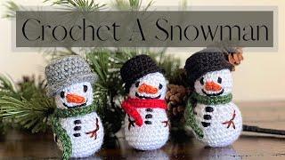 Crochet Mini Snowman  How To Crochet A Snowman  Step-By-Step Winter Crochet  Crochet Pattern