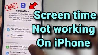 Screen time not working on iPhone fix