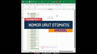 Nomor Urut Otomatis di Excel