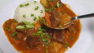 Amerikancha GULYASH tayyorlaymiz Гуляш по-Американски  Beef stew English subtitles