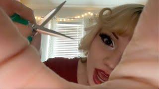 ASMR cutting ALL your hair off scissors snipping sksk more