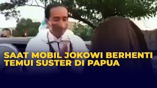 Momen Mobil Jokowi Langsung Berhenti dan Menyapa Suster yang Memanggilnya di Jayapura