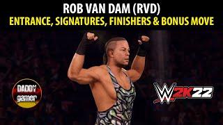 Rob Van Dam RVD Entrance Signatures Finishers & Bonus Move  WWE 2K22