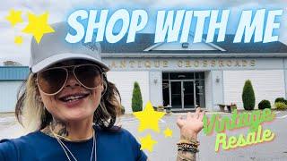 “Out Of Office” SHOP WITH ME  VINTAGE RESALE  ANTIQUE MALL FINDS  THRIFTING  FLEA MARKET