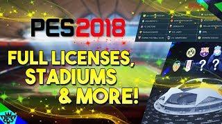 TTB PES 2018 - Full Licenses Stadium List Demo Teams & More