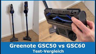 Greenote GSC60 vs GSC50 Akku Staubsauger Vergleich  Test-Vergleich der beiden Akkusauger