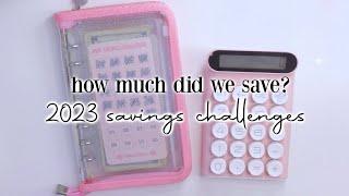 2023 SAVINGS CHALLENGE CASH COUNTING   all the money we saved this year