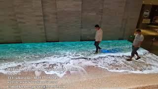 Holographic beach projection interactive floor sea art game dynamic 3d virtual indoor mapping magic