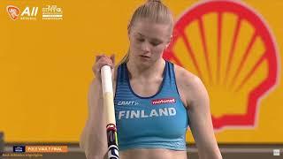 Wilma Murto Finland Pole Vault  European Indoor Final 2023 Very Impressive Win