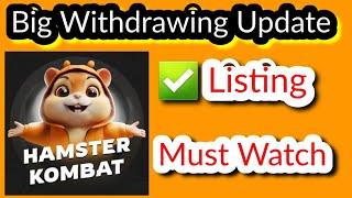  Breaking News Hamster Withdrawal & Listing Update #hamsterkombat #freeairdrops #cryptomining