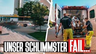 HÜFTE GEBROCHEN - Krasser Parkour FAIL in München  Freerunning Schlappen