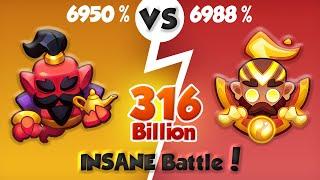 An INSANE Battle Between MONK and GENIE = 316 Billion  PVP Rush Royale