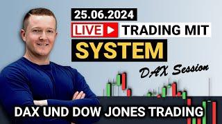 Mit 1.000€ zum beruflichen Börsenhandel mit Florian Kasischke - DAX und Dow Livetrading  25.06.2024