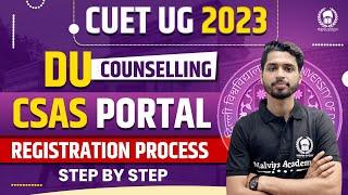 Delhi University CSAS Portal Registration process step by step  DU Counselling 2023  Vaibhav Sir