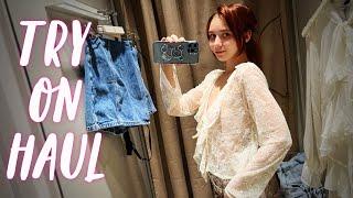 White vintage blouse. Try on haul