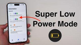 iPhone ULTIMATE Battery Saving Setting - Super Low Power Mode