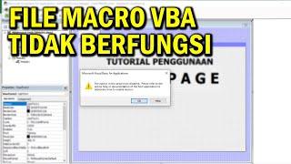 Cara Mengatasi Koding Macro VBA Excel Tidak Berfungsi