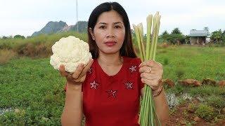 Awesome Cooking flour meal With Brassica Vegetable Recipe - Cook egg Recipes - Village Food Factory